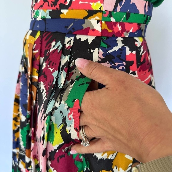 J. Crew Multicolor Silk Skirt, Size 00 - Picture 7 of 10